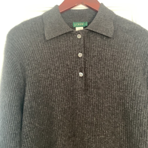 J. Crew Cashmere Grey Sweater Women Size L - Picture 2 of 8